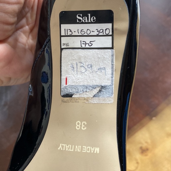 NWT Black Leather Heels - Picture 6 of 6